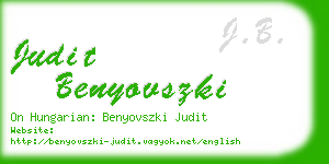 judit benyovszki business card